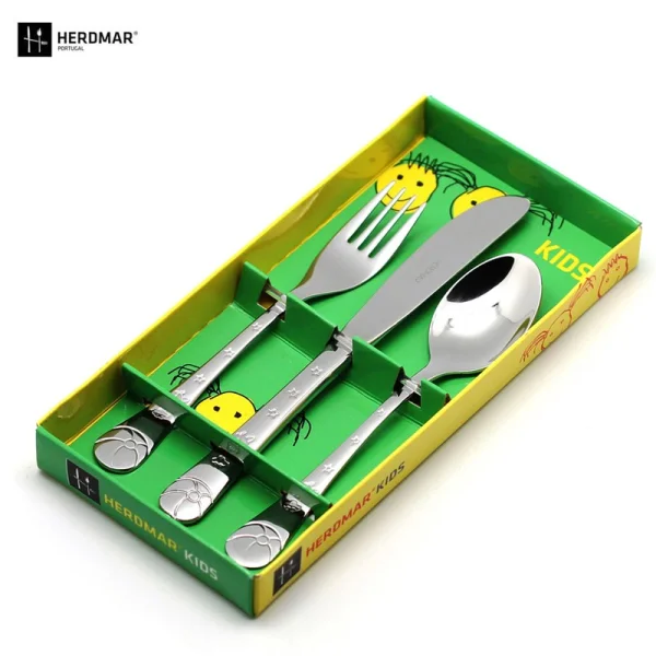 HERDMAR 3-dielny set detského príboru - 3 motívy
