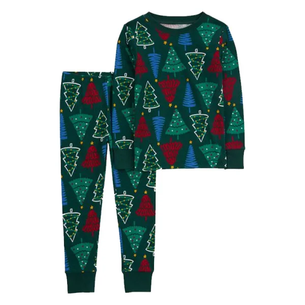 CARTER'S 2-dielne vianočné pyžamo "Green Christmas Trees" - 98