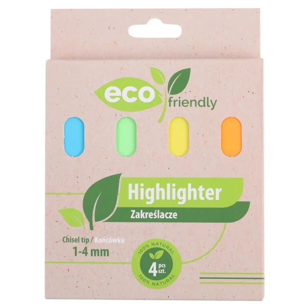 ECO FRIENDLY set 4 ks zvýrazňovačov