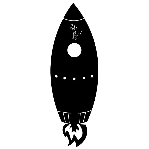 THE WILD HUG nálepka na stenu "Rocket" - 60 x 40 cm