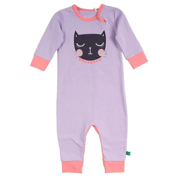 FRED'S WORLD BY GREEN COTTON dlhé body "Lavender W.Cat" - 68/74