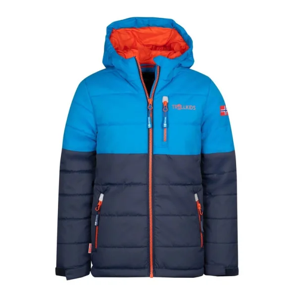TROLLKIDS Ski/Snowboardová bunda "Hemsedal" modrá/oranžová - 98