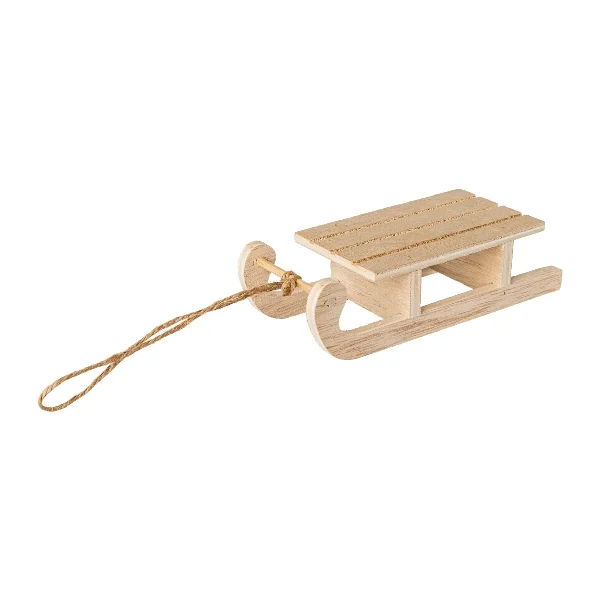 SUNNYSUE drevená vianočná ozdoba "Schlitten" - 15 cm